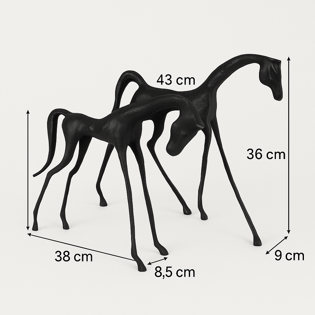 ZESTAW DWÓCH FIGUREK DEKORACYJNYCH COCO CZARNE