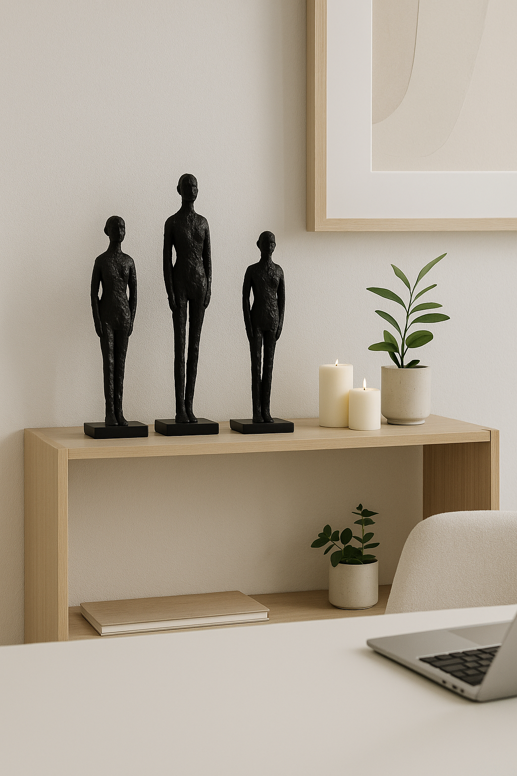 ZESTAW TRZECH FIGUREK DEKORACYJNYCH CHRISTIANO CZARNE