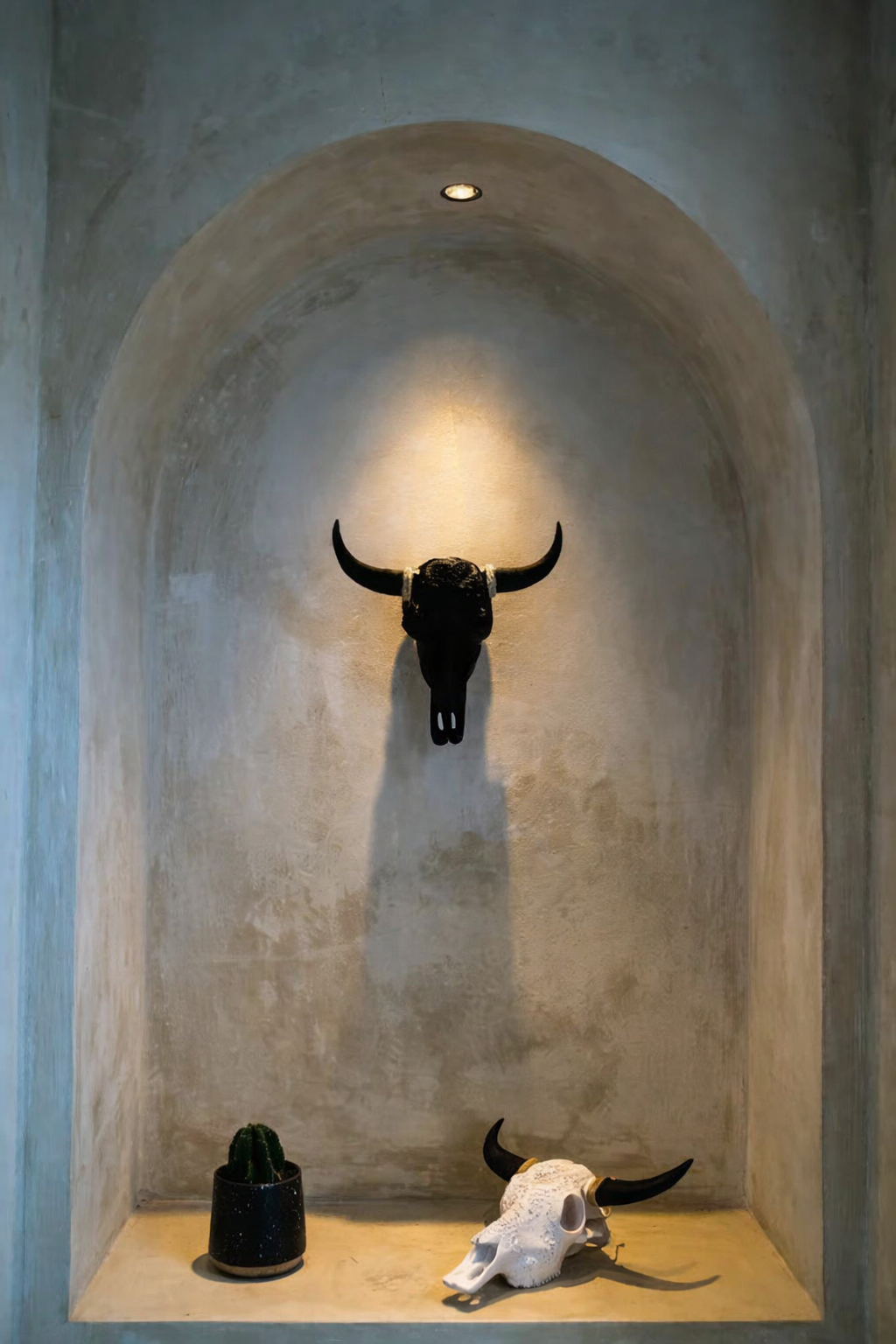 DEKORACJA GŁOWA BYKA CZARNA M