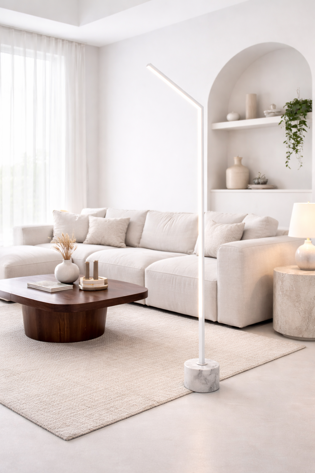 LAMPA PODŁOGOWA PORTIMA BIAŁA