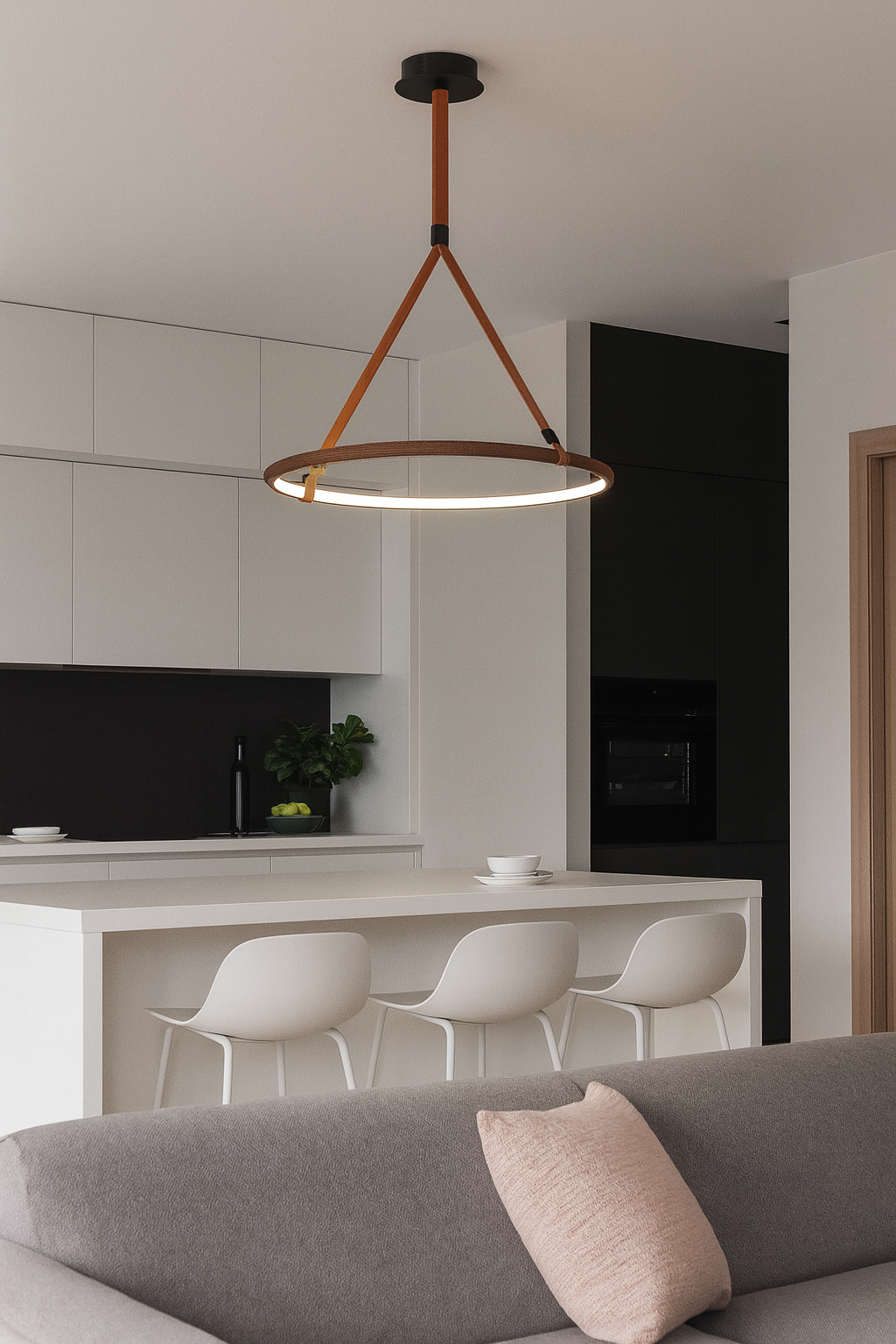 LAMPA WISZĄCA MIRESTA L IMITACJA DREWNA