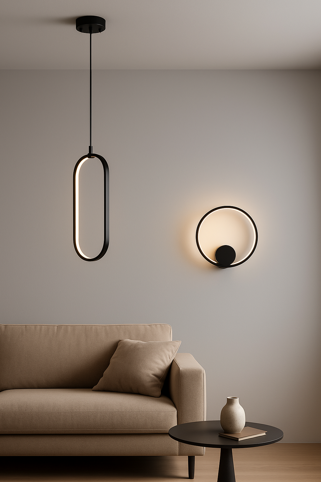 LAMPA WISZĄCA CASTORO CZARNA