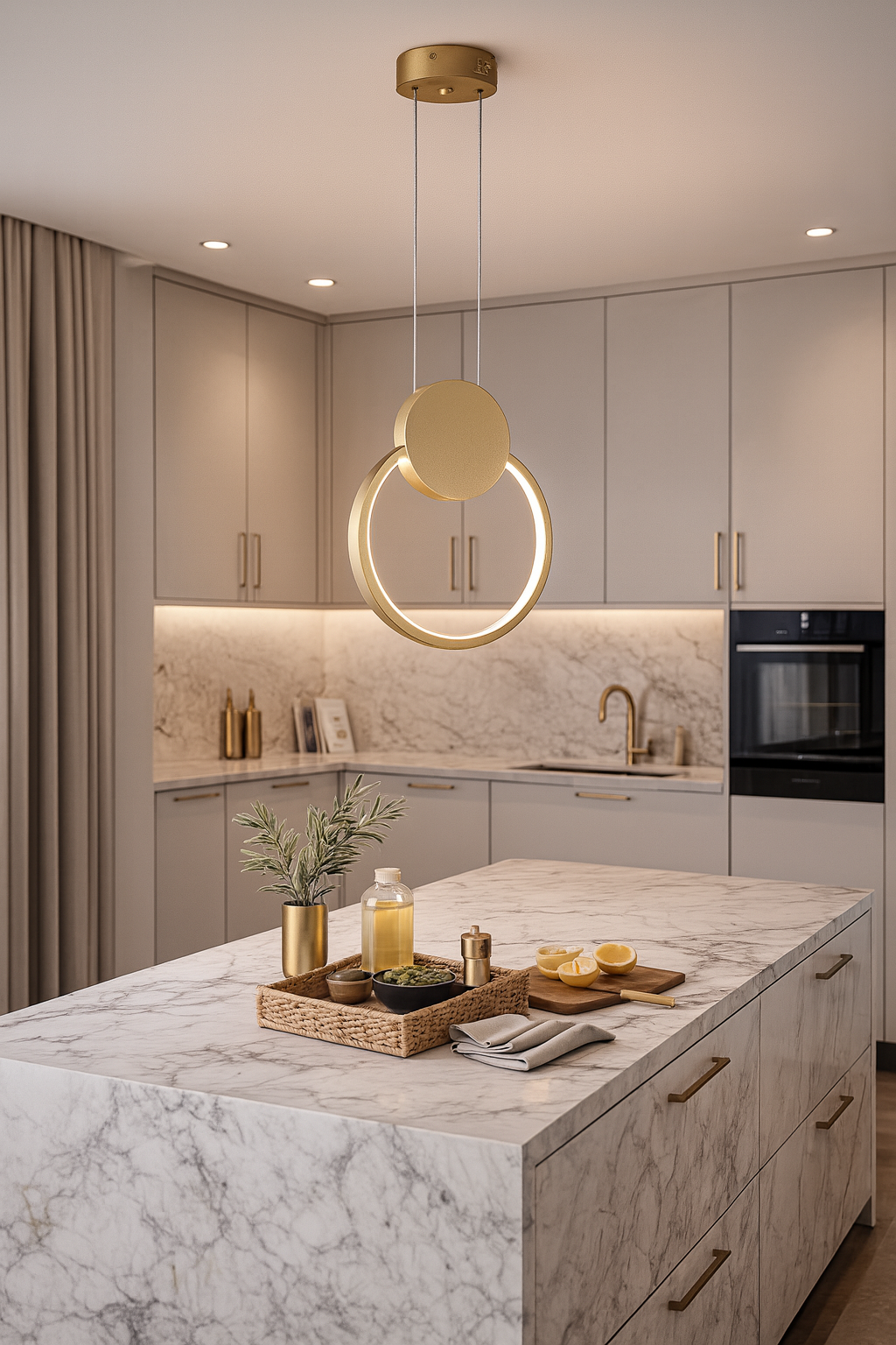 LAMPA WISZĄCA LUMINARIS ZŁOTA