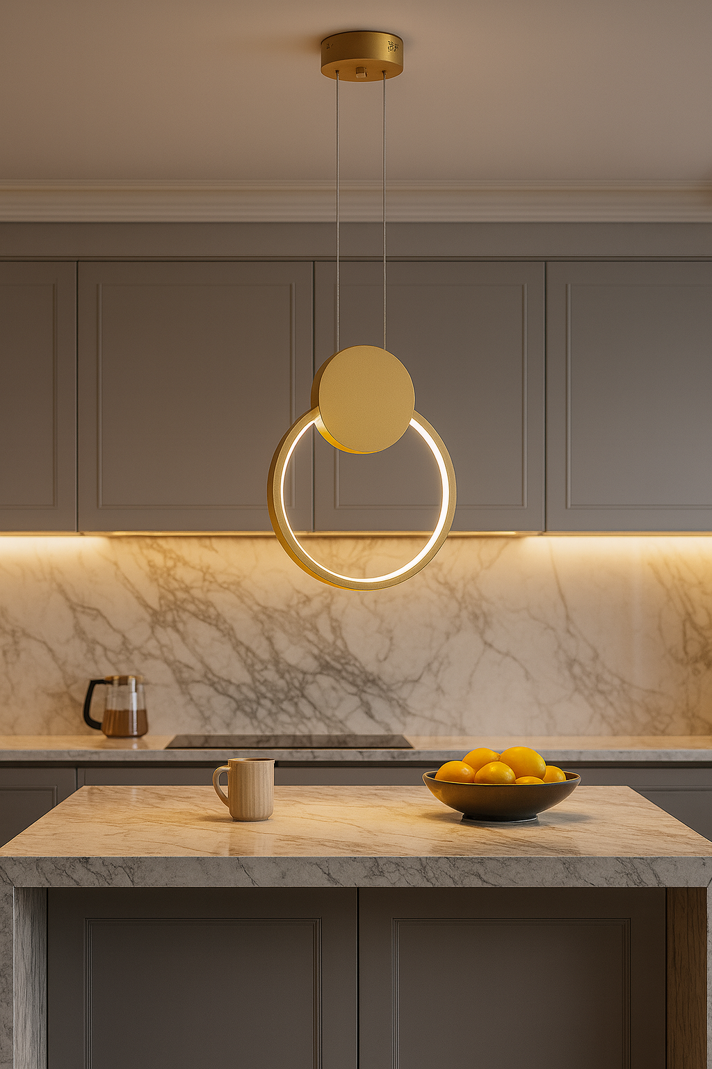 LAMPA WISZĄCA LUMINARIS ZŁOTA