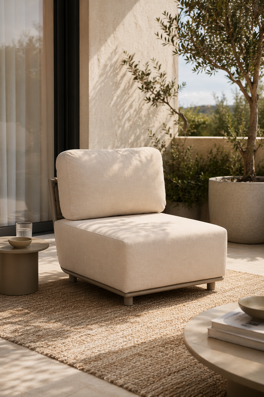 ELEMENT ŚRODKOWY SOFY JASNOSZAREJ SERANO LOUNGE