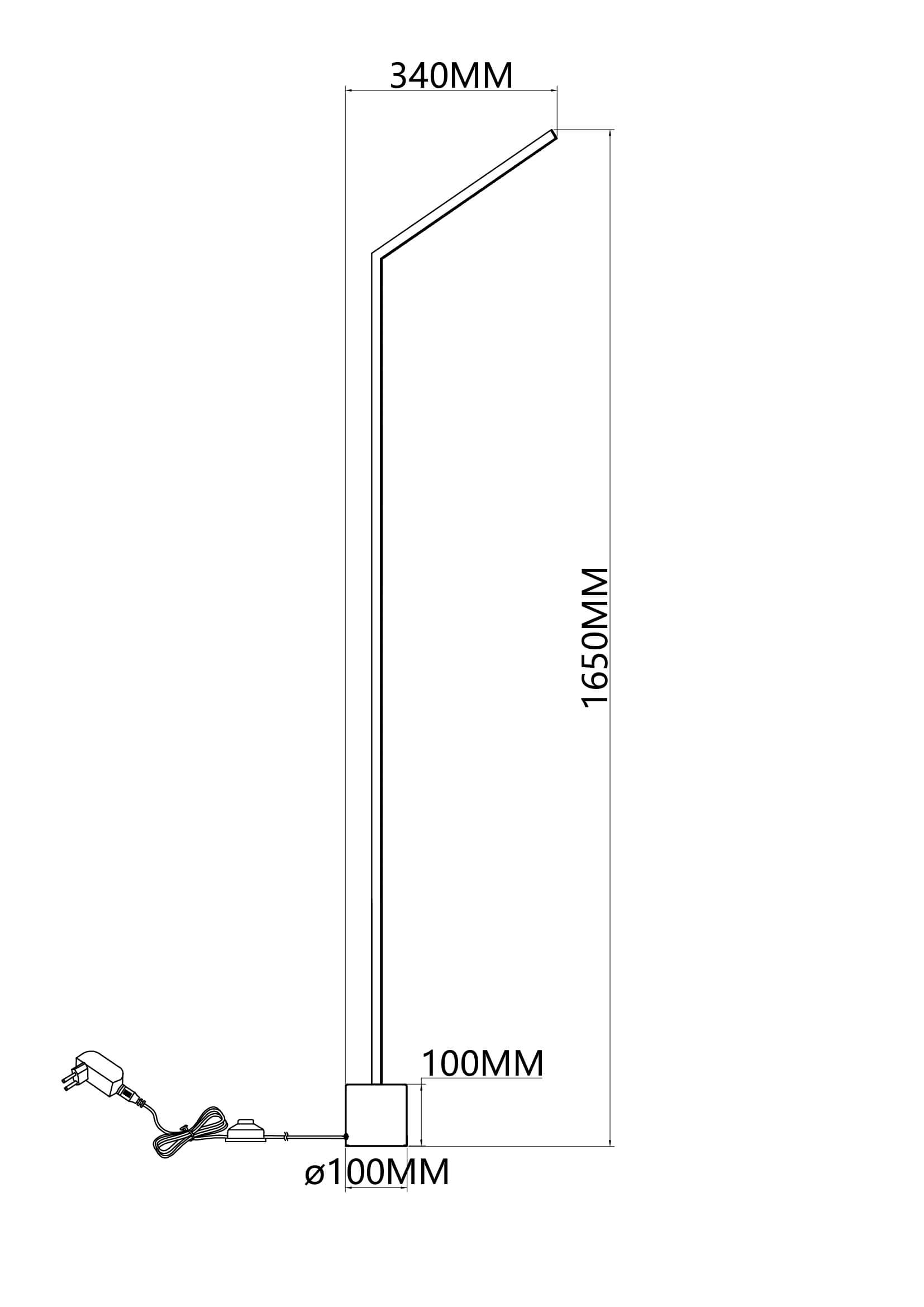 LAMPA PODŁOGOWA PORTIMA CZARNA