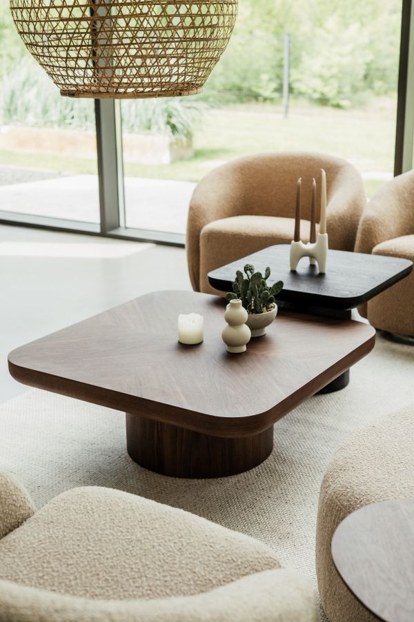 STOLIK KAWOWY FAREN BRĄZOWY