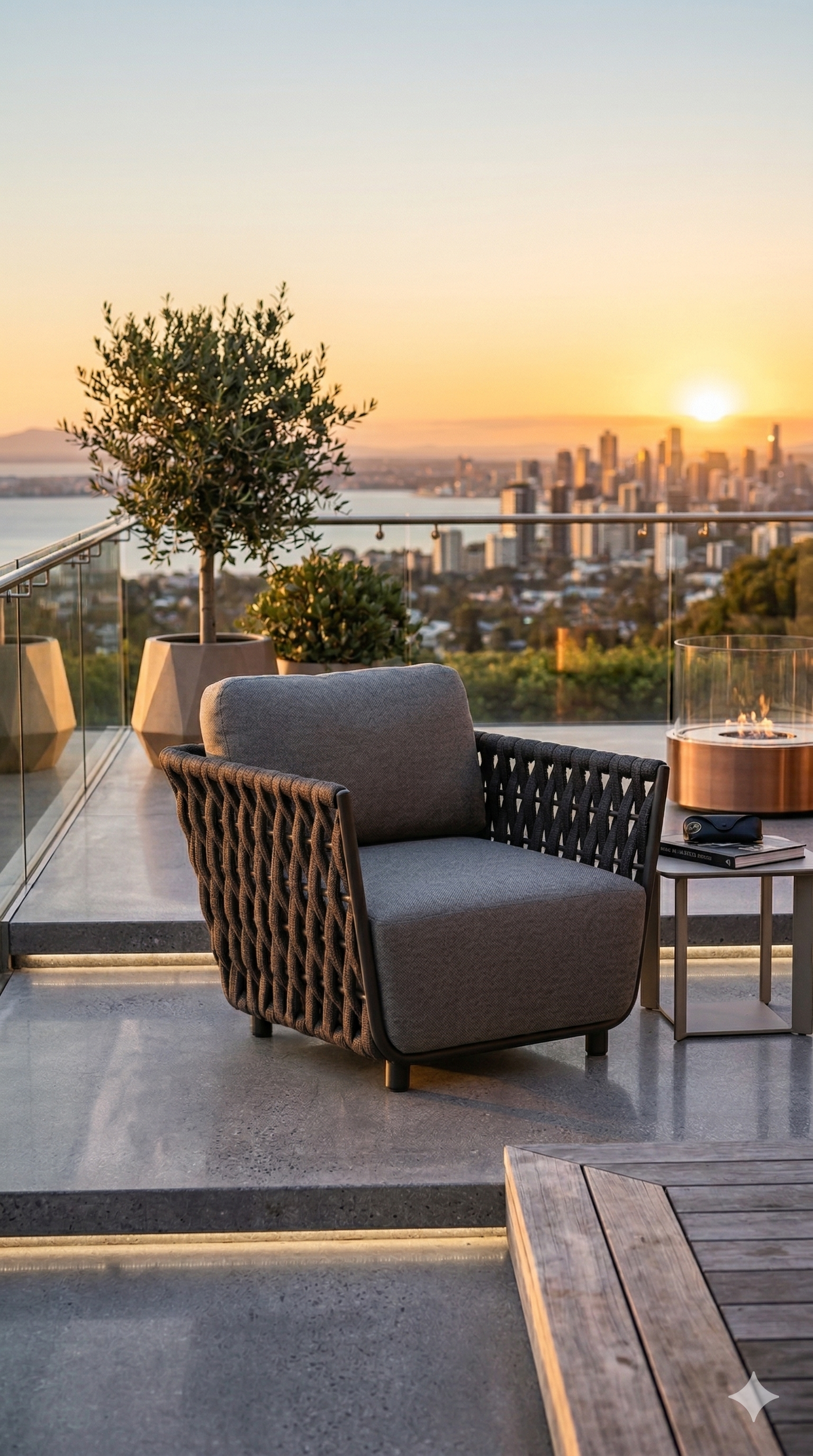 FOTEL OGRODOWY SERANO LOUNGE SZARY