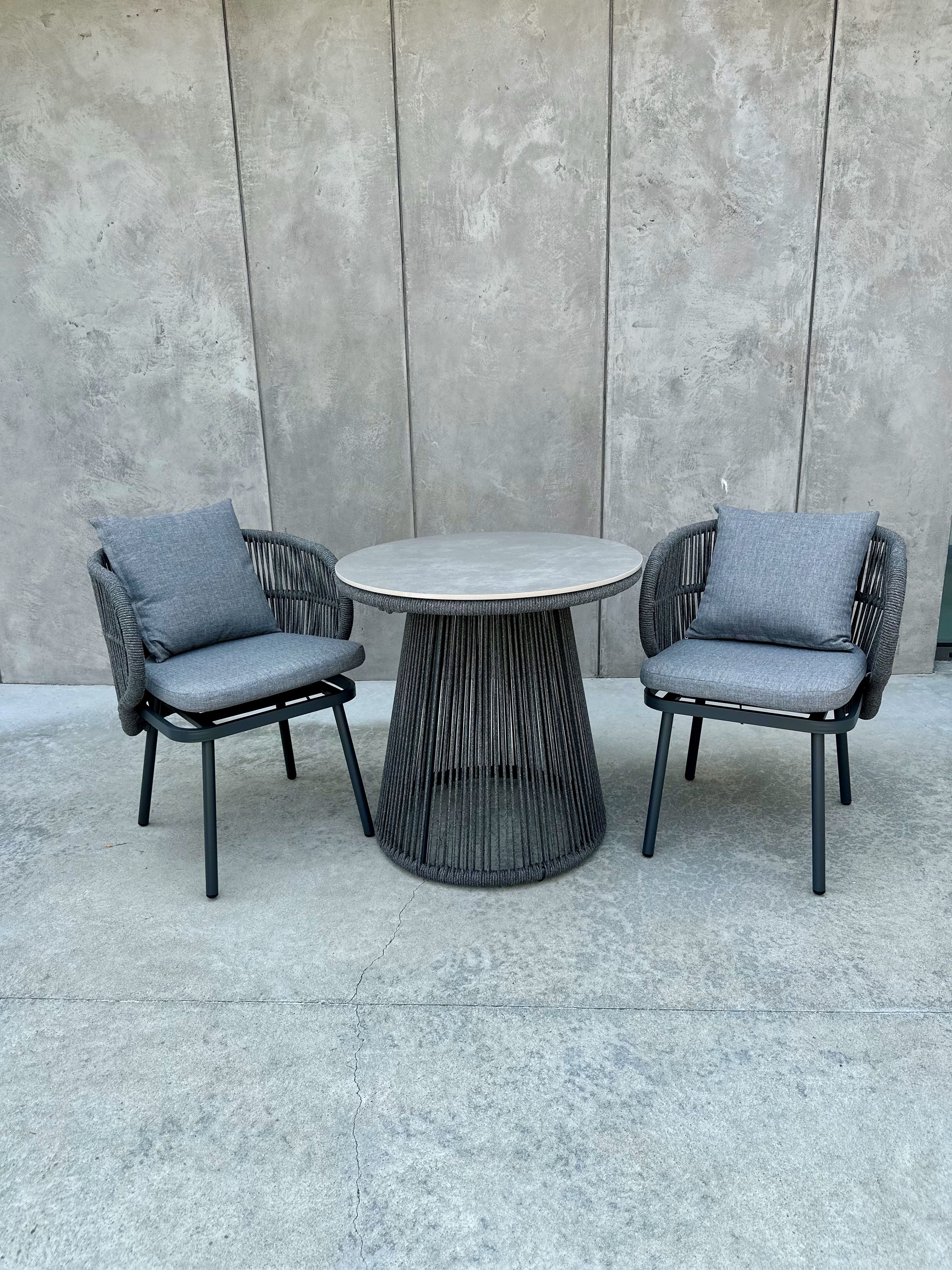 ALUMINIOWY FOTEL AZZURA SZARY