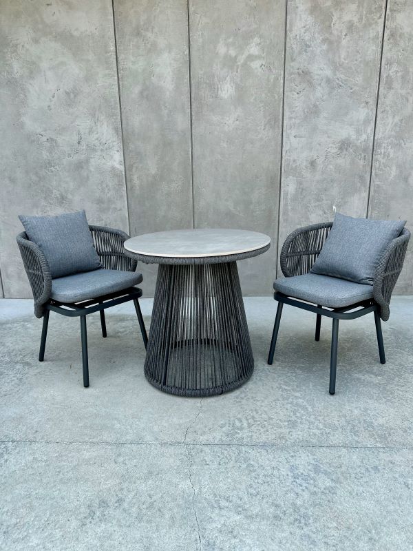 ALUMINIOWY FOTEL AZZURA SZARY