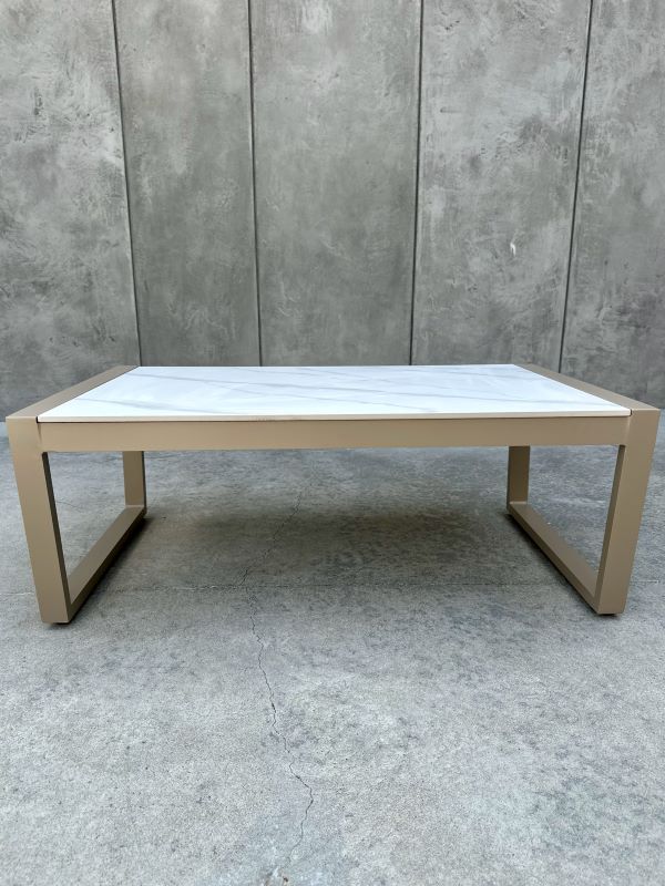 ZESTAW OGRODOWY ALUMINIOWY MAKSYMO Z SOFĄ 2-OSOBOWĄ, 2 FOTELAMI I STOLIKIEM KAWOWYM