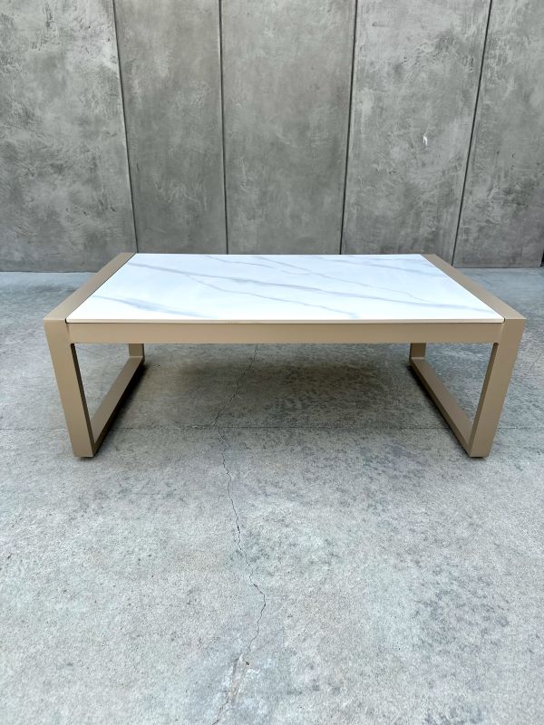 ZESTAW OGRODOWY ALUMINIOWY MAKSYMO Z SOFĄ 2-OSOBOWĄ, 2 FOTELAMI I STOLIKIEM KAWOWYM