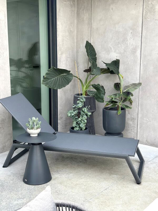 ALUMINIOWY LEŻAK SERENE SZARY