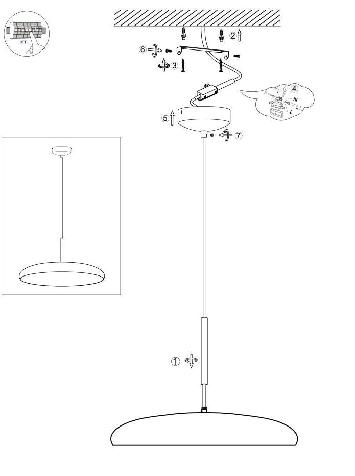 LAMPA WISZĄCA ALUMINIOWA METEORRA SZAMPAŃSKA