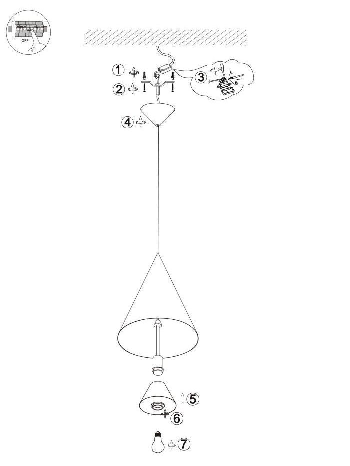 LAMPA WISZĄCA ALUMINIOWA NIRENZA BRĄZOWA