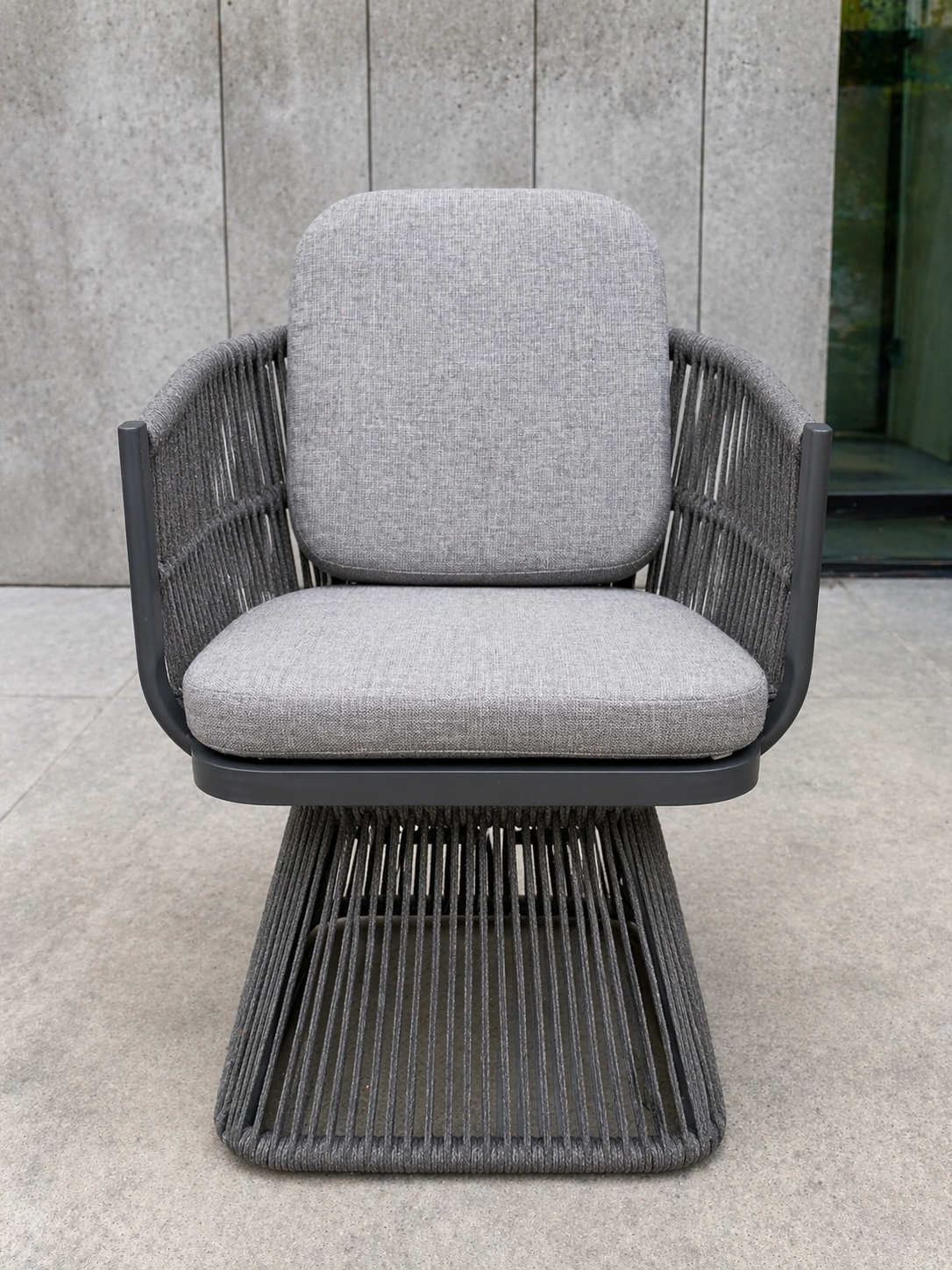 OBROTOWY FOTEL OGRODOWY 360° SZARY SERANO LOUNGE