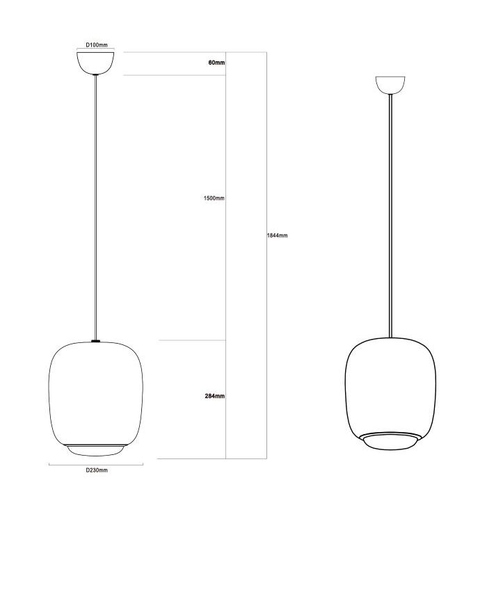 LAMPA WISZĄCA ALUMINIOWA ORIONIS M SZAMPAŃSKA