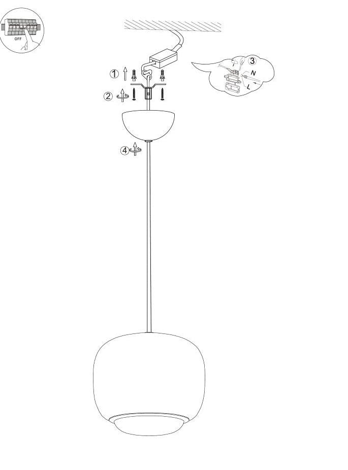 LAMPA WISZĄCA ALUMINIOWA ORIONIS S SZAMPAŃSKA