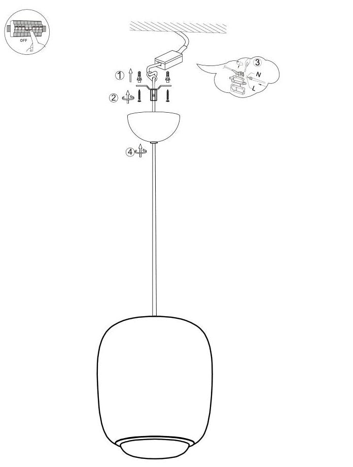 LAMPA WISZĄCA ALUMINIOWA ORIONIS XL CZARNA