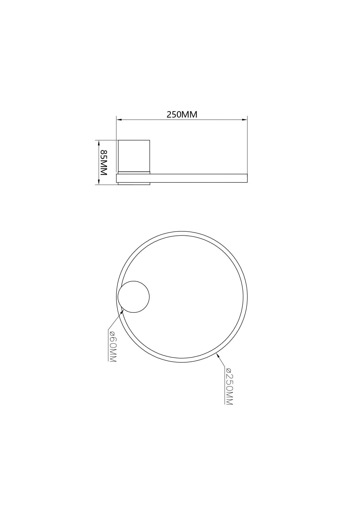 LAMPA ŚCIENNA VENTURO MOSIĄDZ + CZERŃ