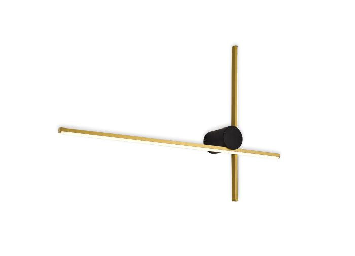 LAMPA ŚCIENNA PORTEBA ZŁOTO CZARNA