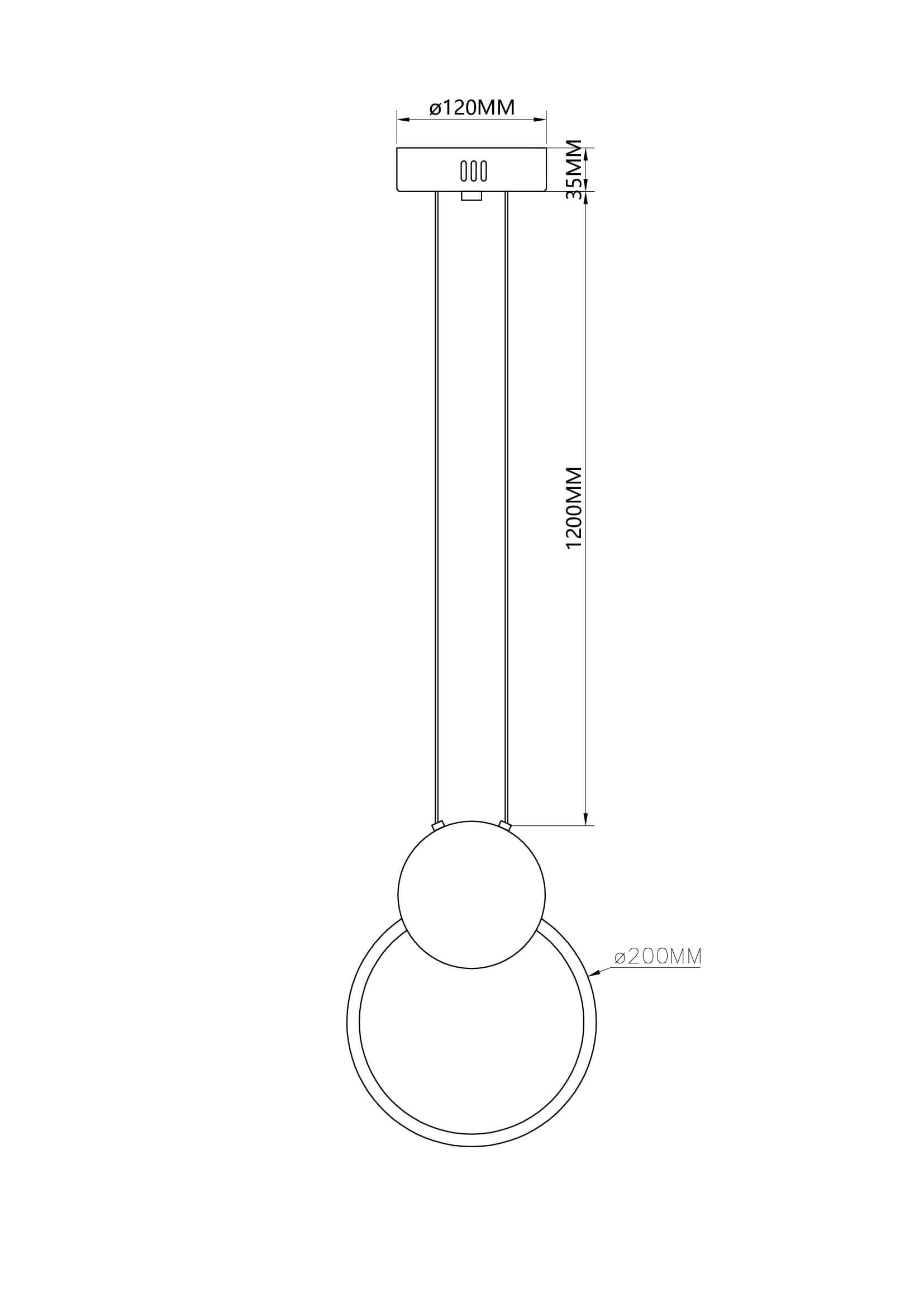 LAMPA WISZĄCA LUMINARIS ZŁOTA