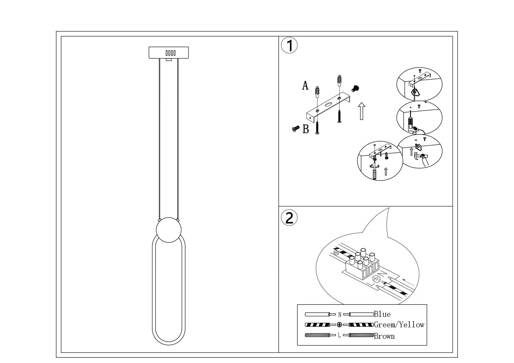 LAMPA WISZĄCA CASTORO ZŁOTA