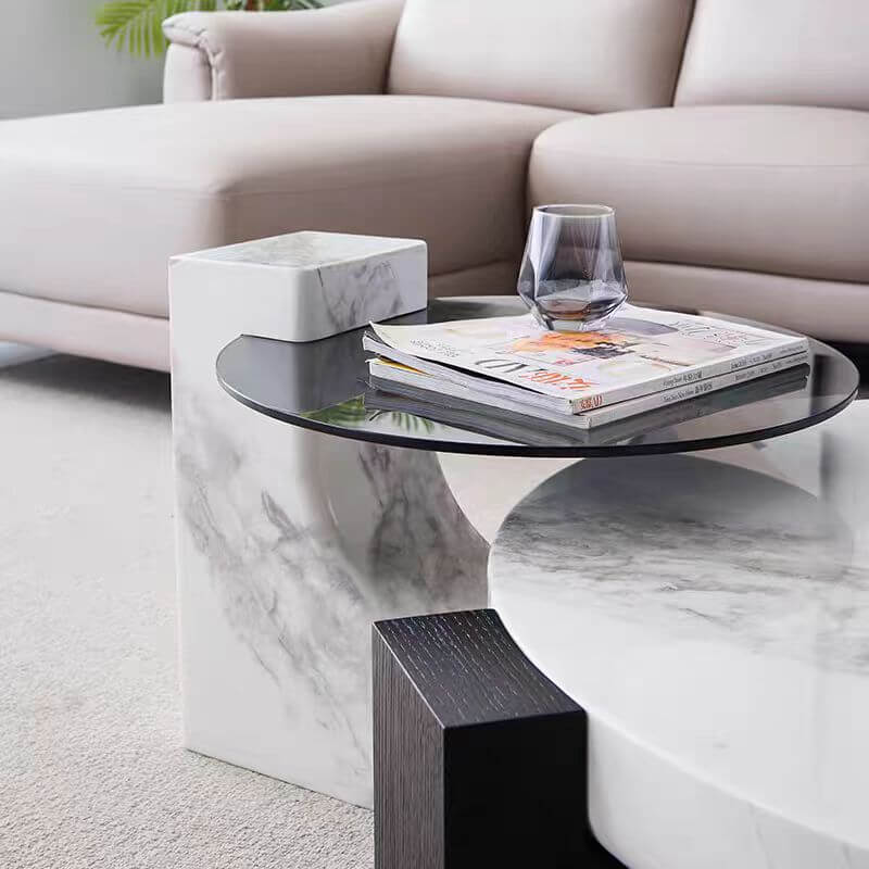 ZESTAW STOLIKÓW HEKTOR BIEL I CZERŃ W NOWOCZESNYM WYDANIU