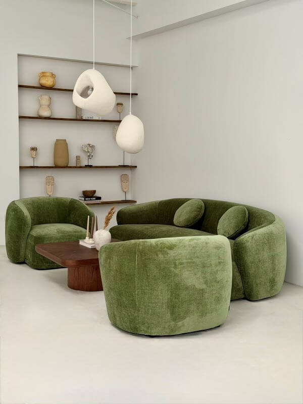 SOFA TRZYOSOBOWA AMARONE VITA ZIELONA ELEGANCJA W DESIGNERSKIM STYLU