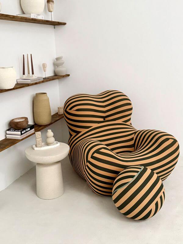 FOTEL VALERIAN BEŻ/CZARNY