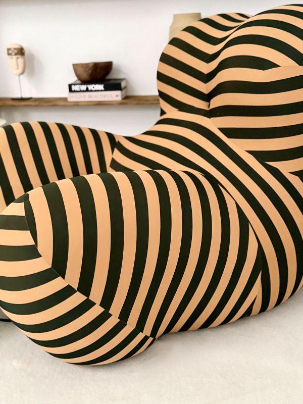 FOTEL VALERIAN BEŻ/CZARNY