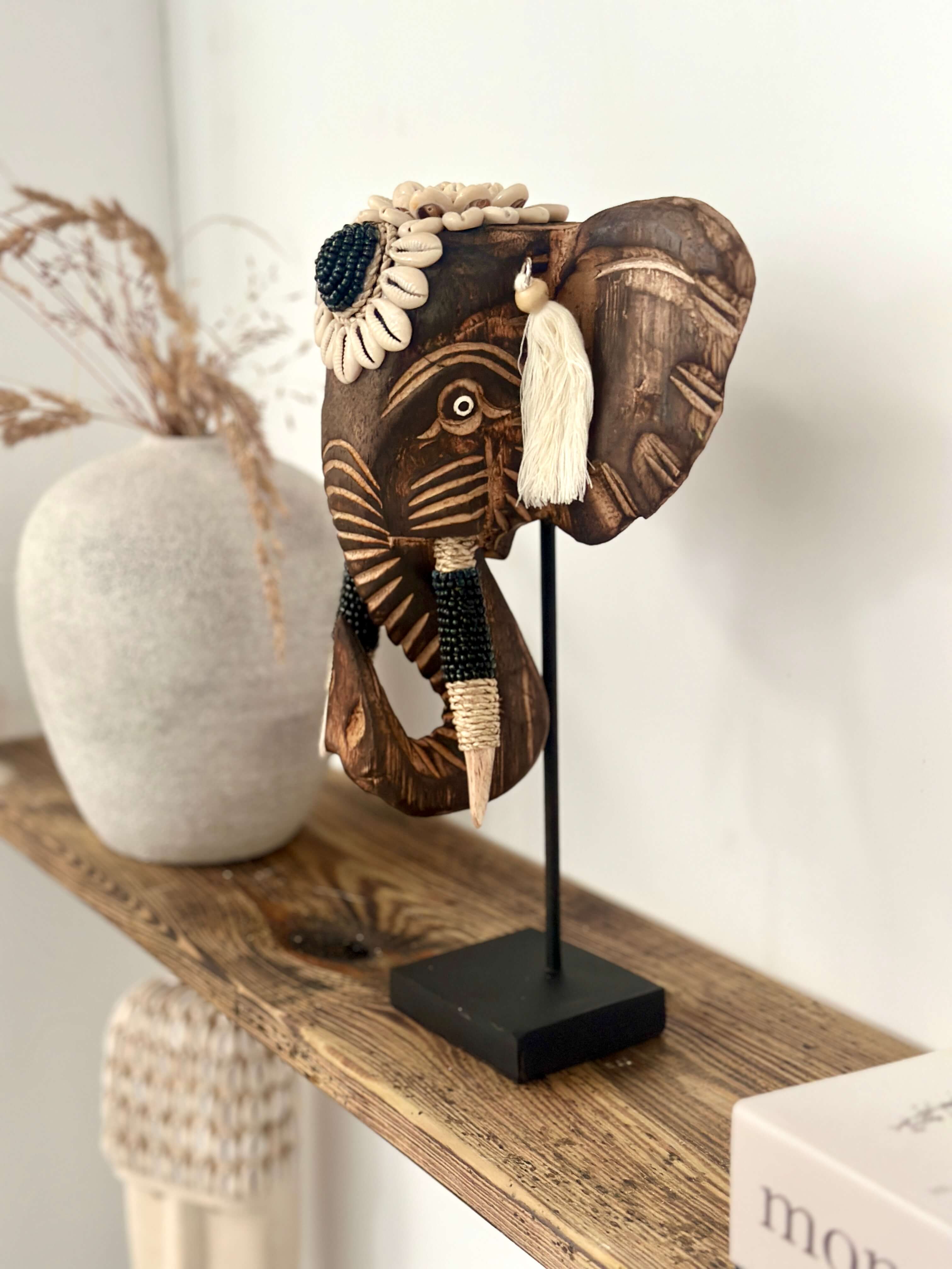 FIGURKA DEKORACYJNA SŁOŃ BRĄZOWY