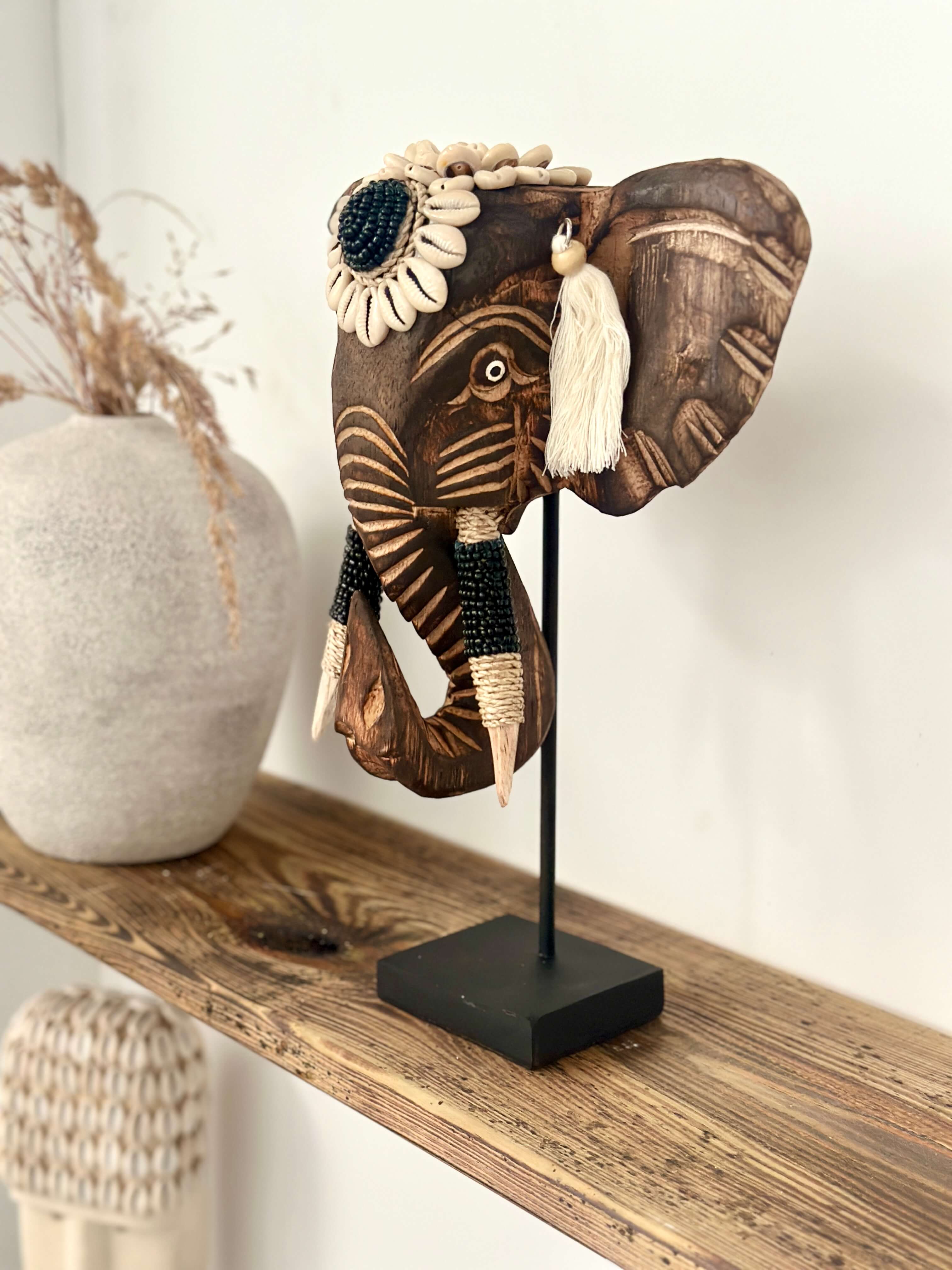 FIGURKA DEKORACYJNA SŁOŃ BRĄZOWY