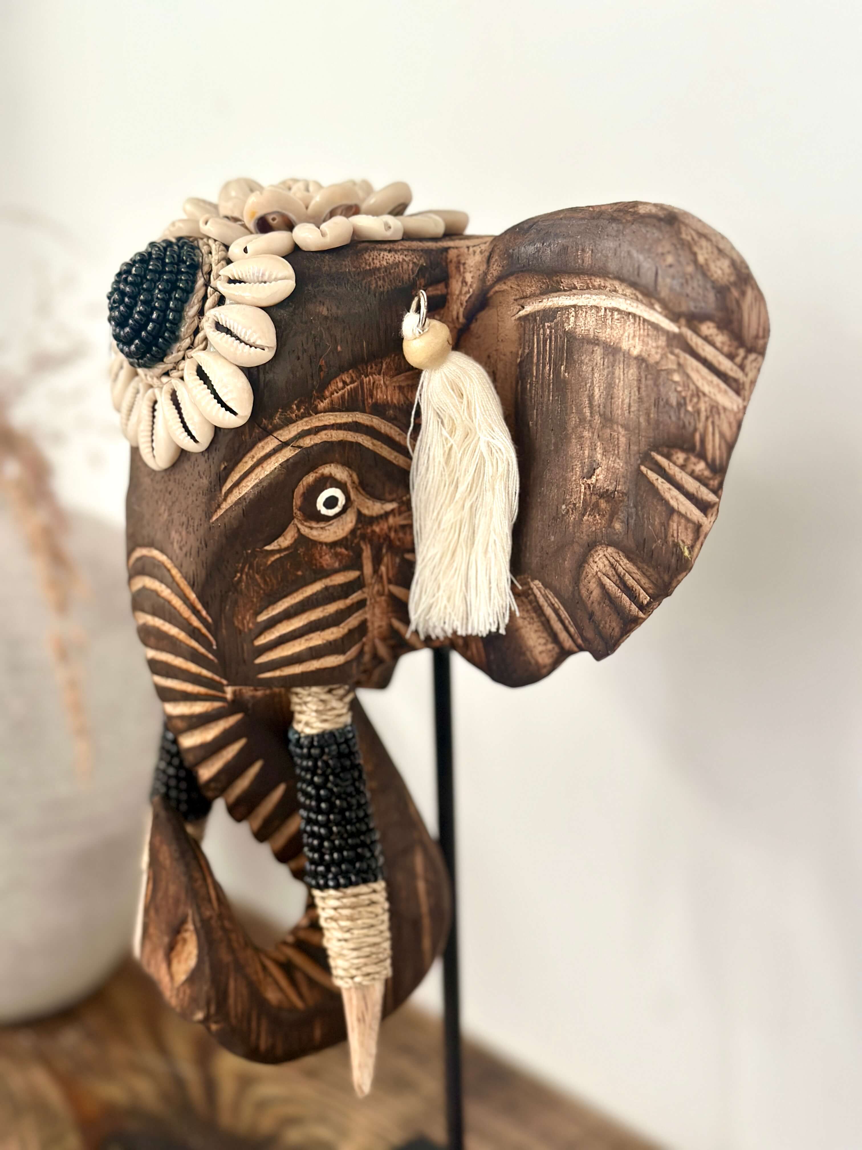 FIGURKA DEKORACYJNA SŁOŃ BRĄZOWY