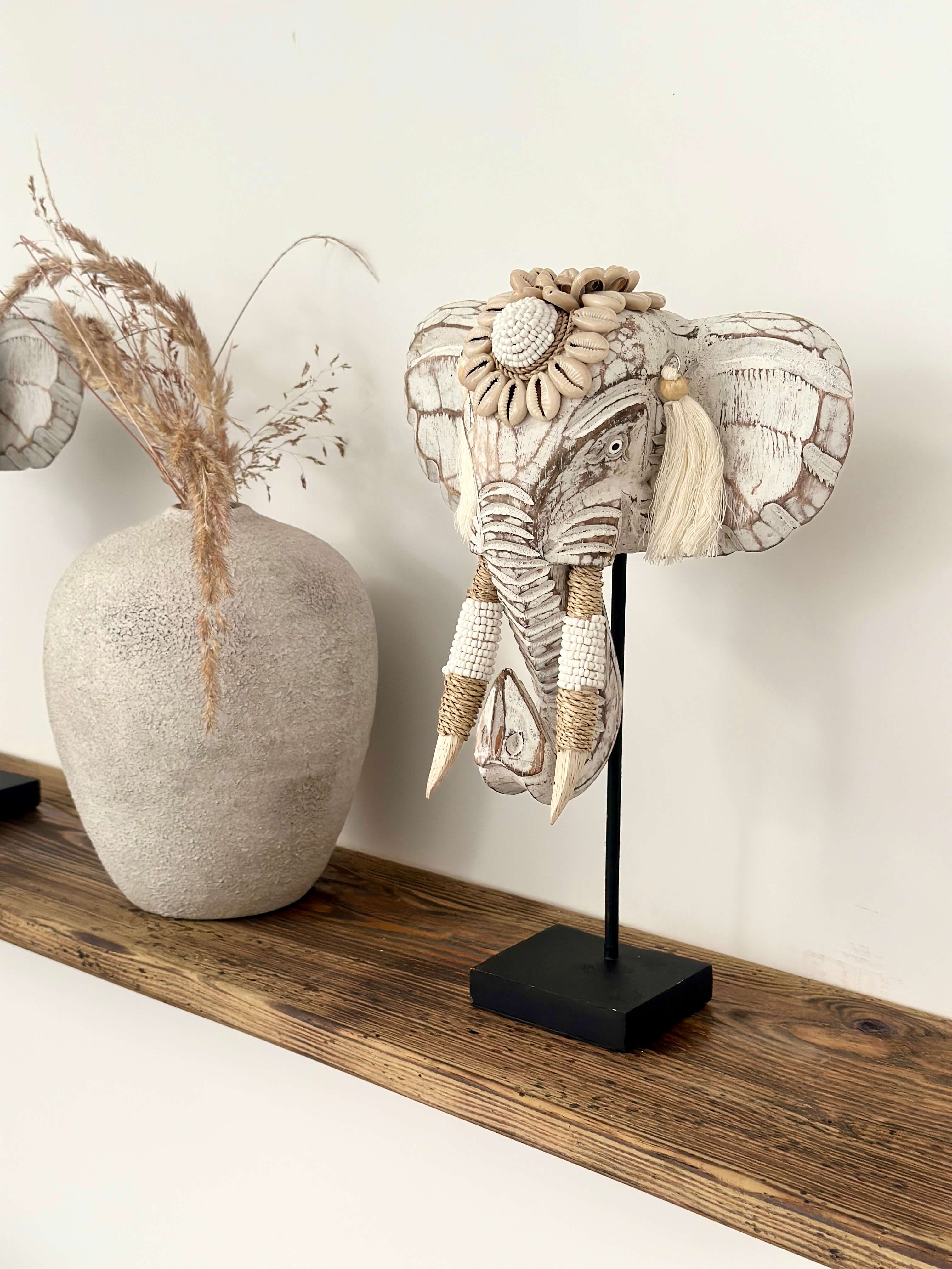 FIGURKA DEKORACYJNA SŁOŃ BIAŁY