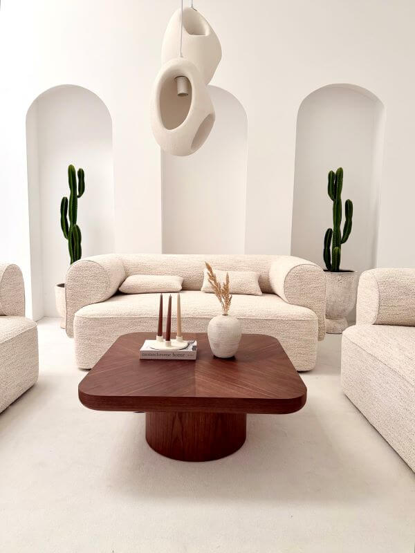 SOFA DWUOSOBOWA BELAGIO – KREMOWY MELANŻ Z BORDEM