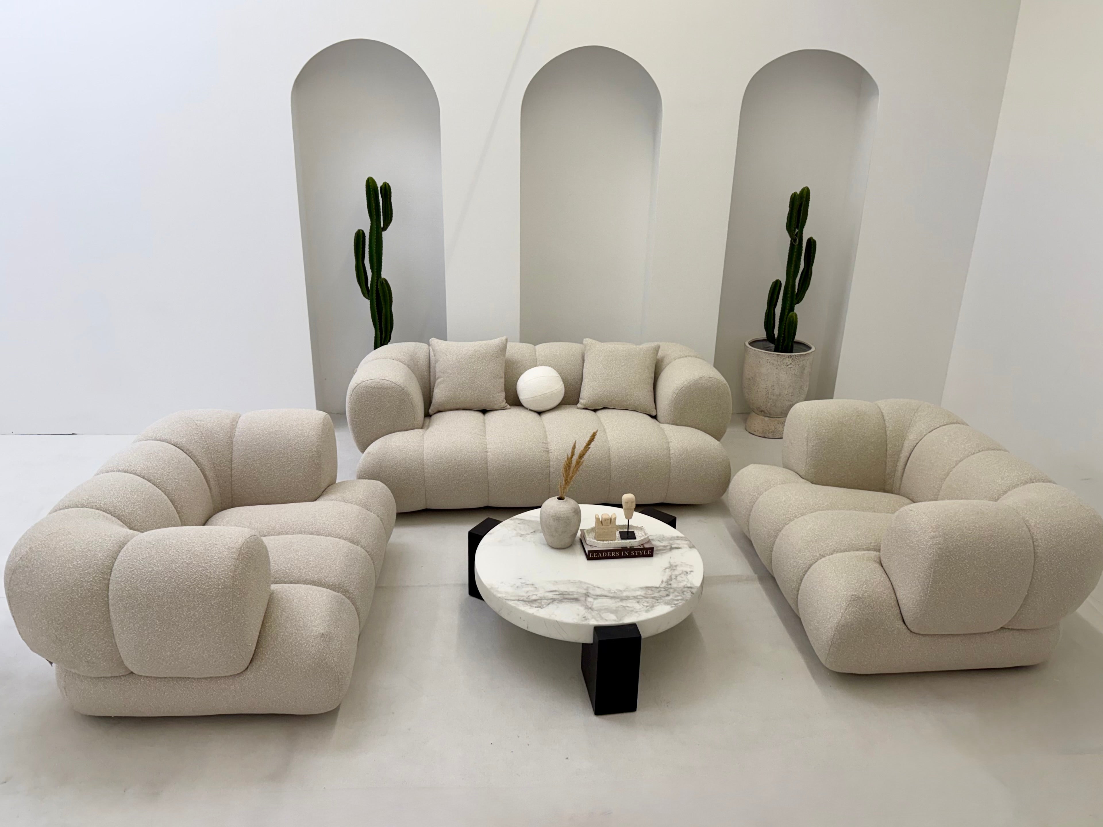 ZESTAW WYPOCZYNKOWY LUNARIO KARMEL SOFA 2-OSOBOWA I 2 FOTELE