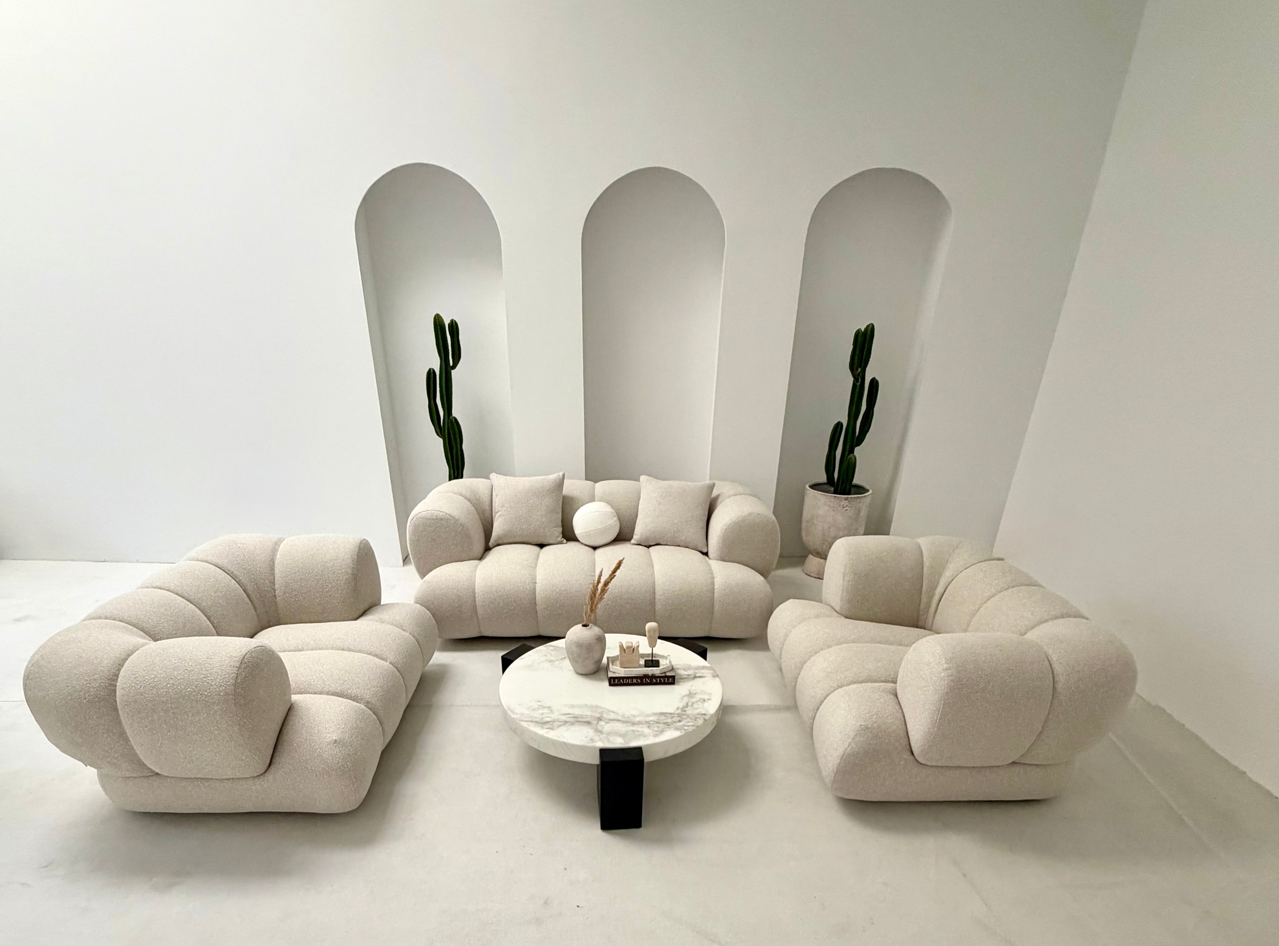 ZESTAW WYPOCZYNKOWY LUNARIO KARMEL SOFA 2-OSOBOWA I 2 FOTELE