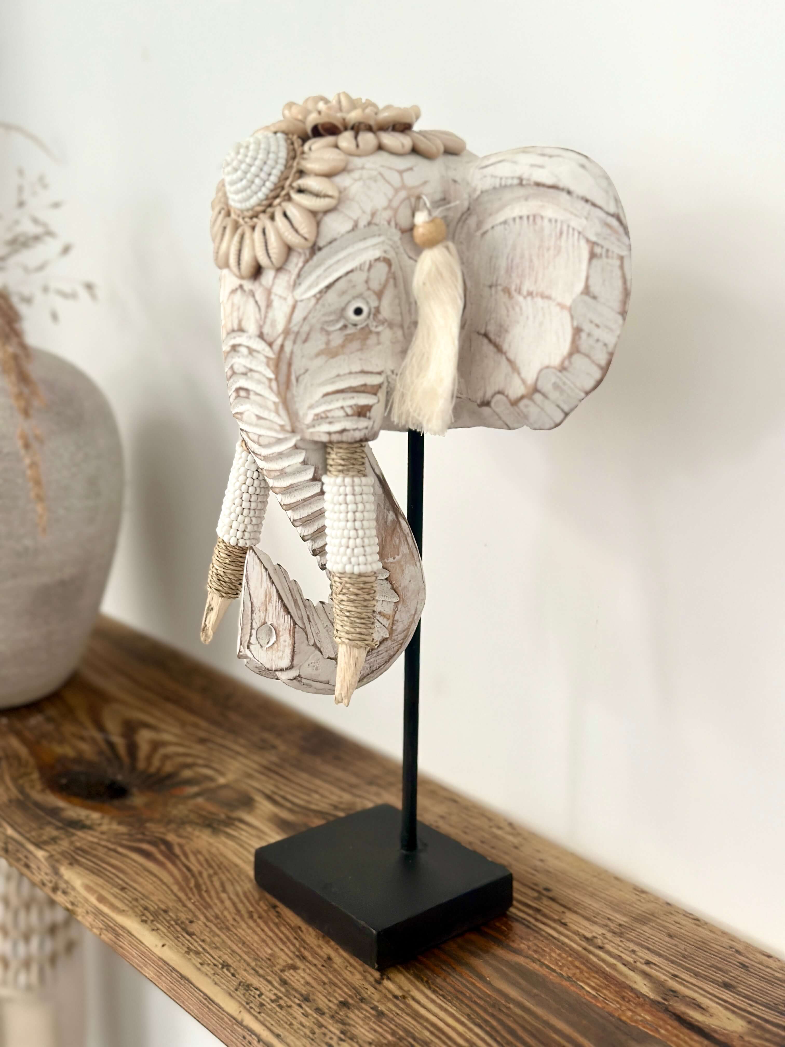 FIGURKA DEKORACYJNA SŁOŃ BIAŁY