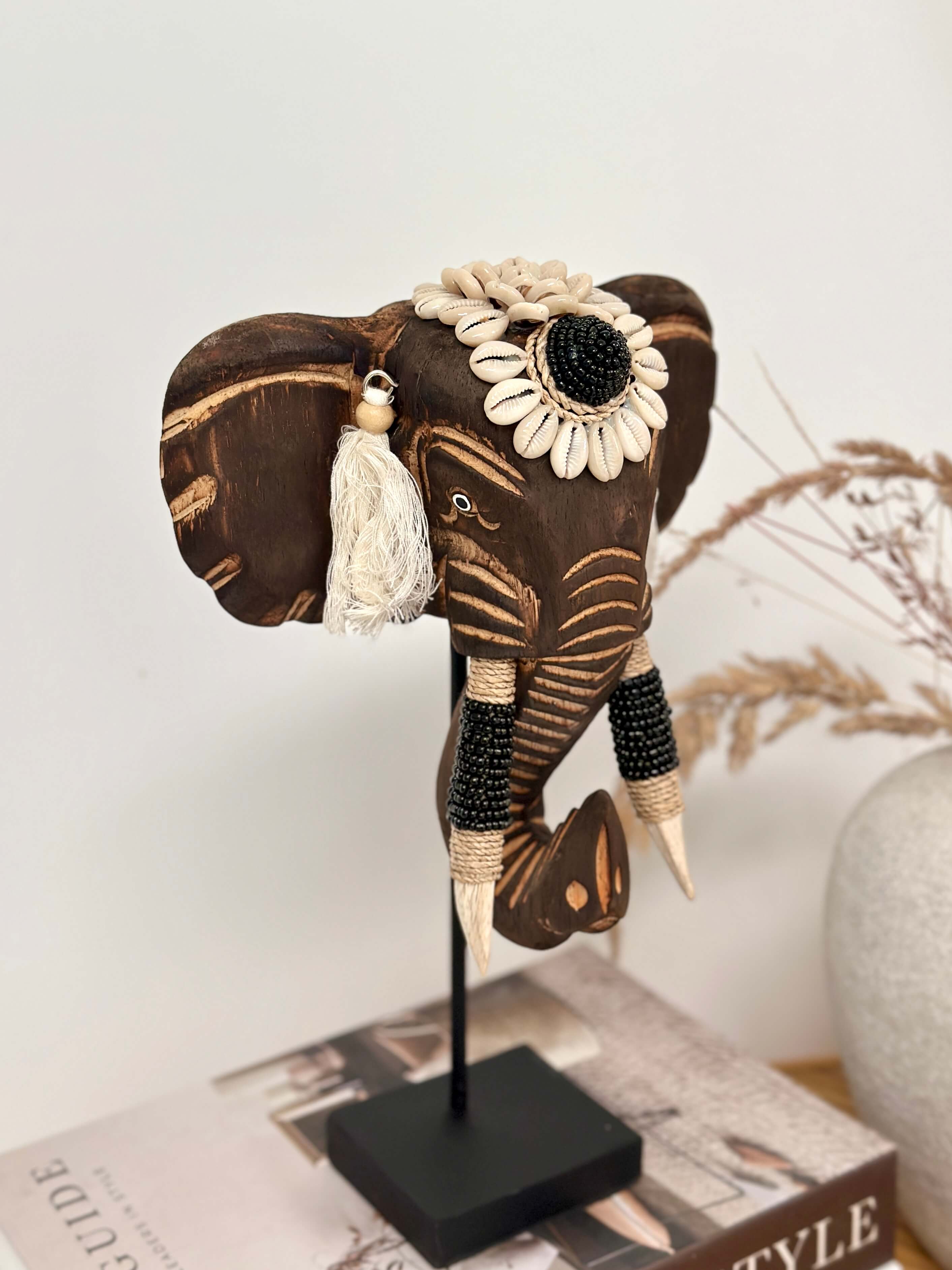 FIGURKA DEKORACYJNA SŁOŃ BRĄZOWY