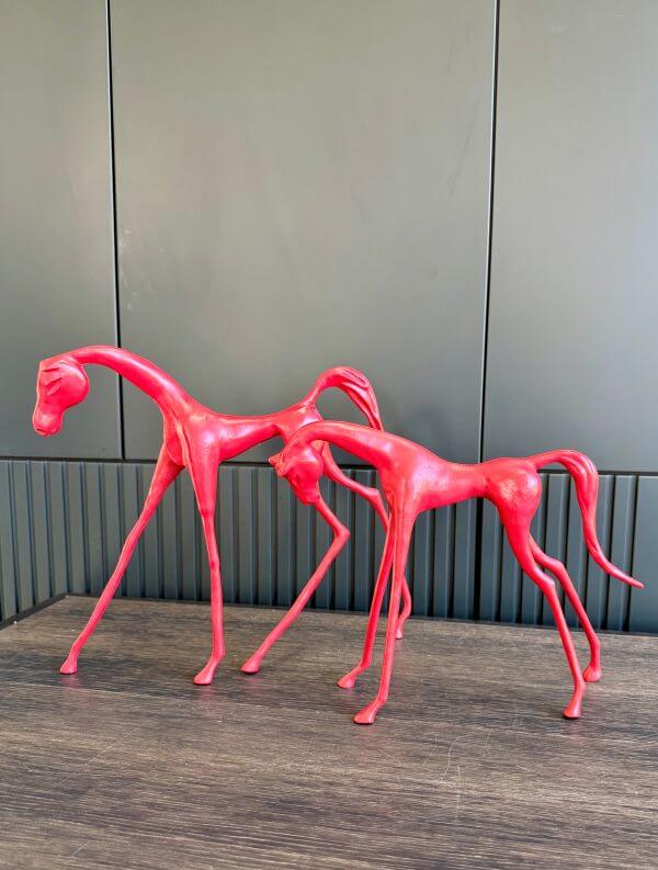 ZESTAW DWÓCH FIGUREK DEKORACYJNYCH COCO CZERWONE