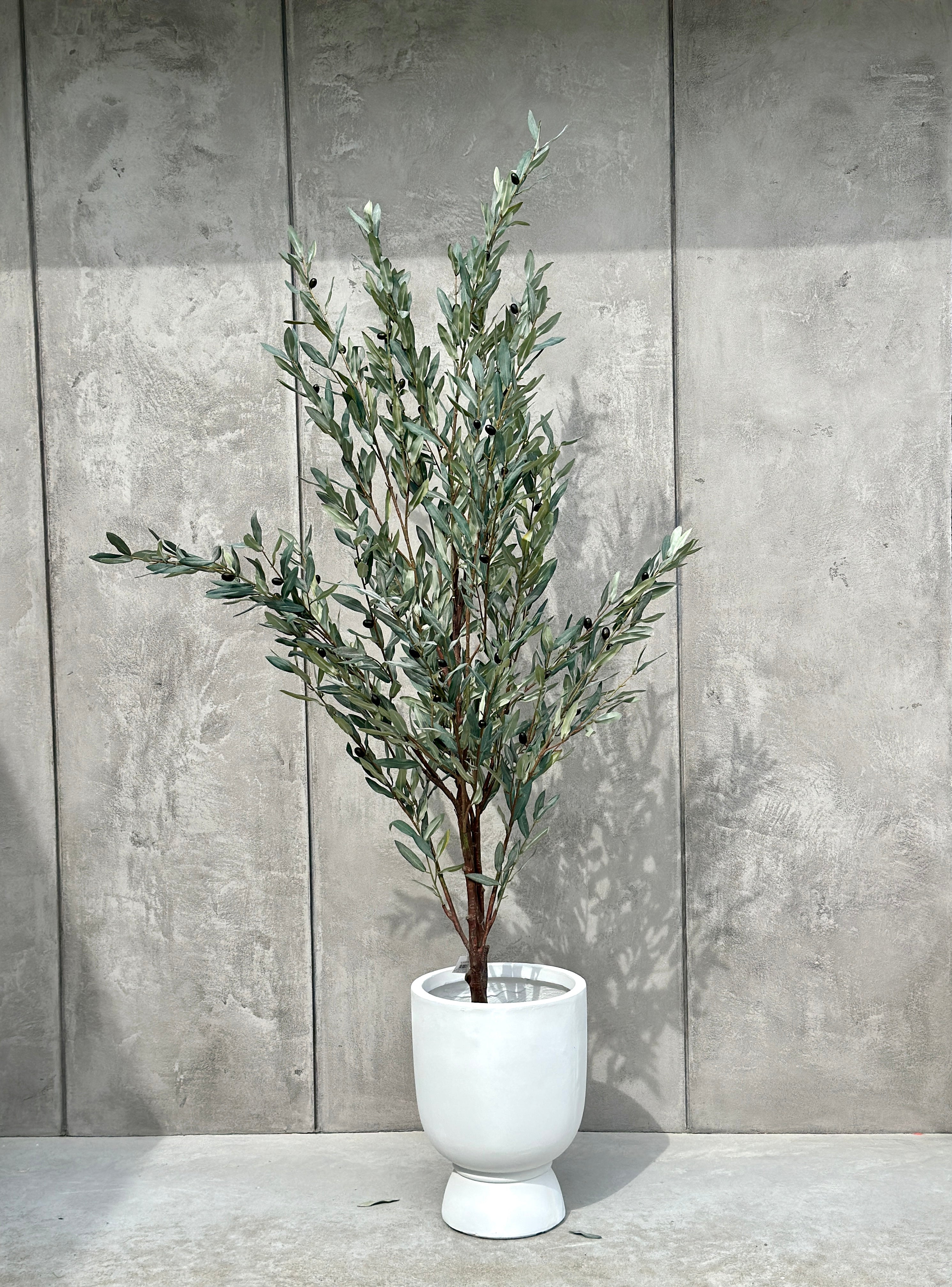 DUŻE SZTUCZNE DRZEWKO OLIWNE SZARE - 190 cm