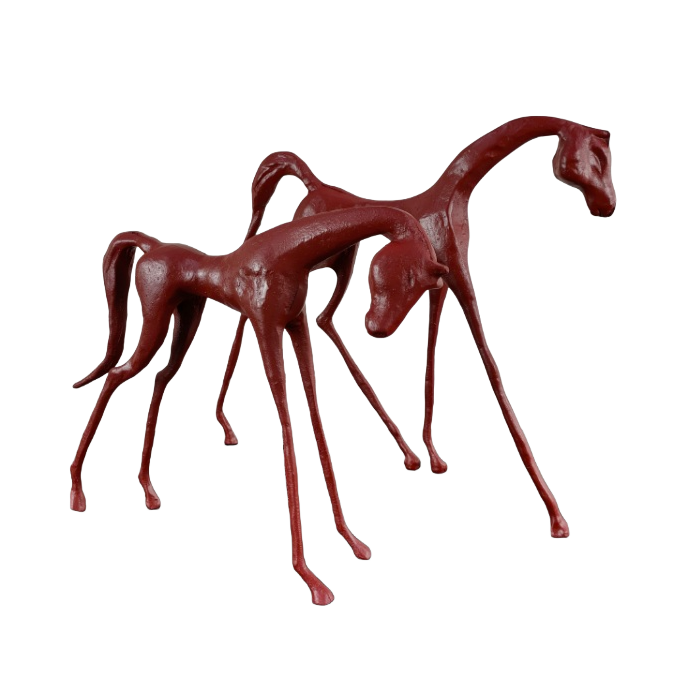 ZESTAW DWÓCH FIGUREK DEKORACYJNYCH COCO CZERWONE