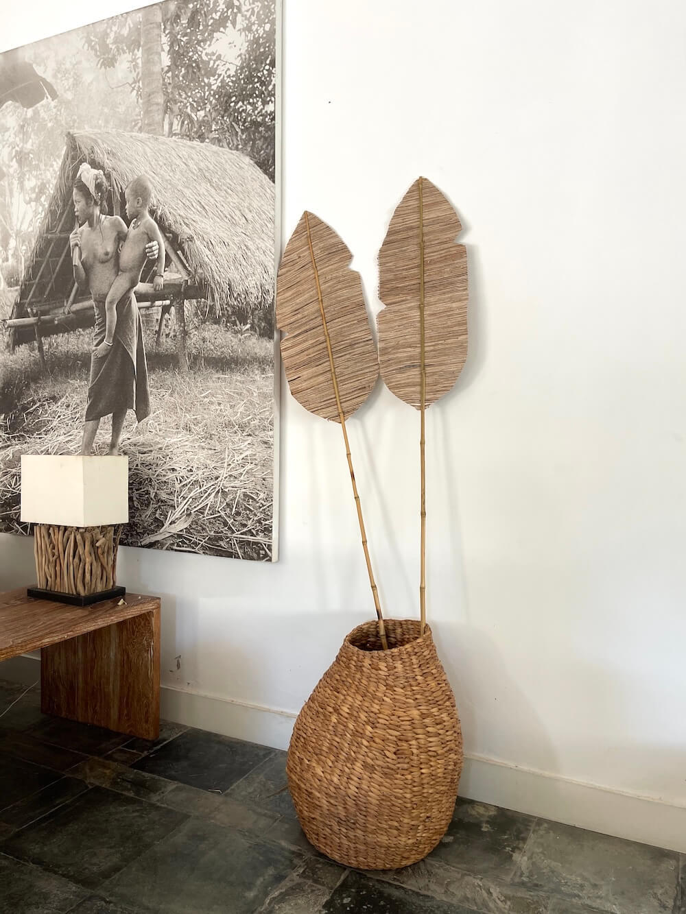 ZESTAW DWÓCH DEKORACYJNYCH LIŚCI BANANA