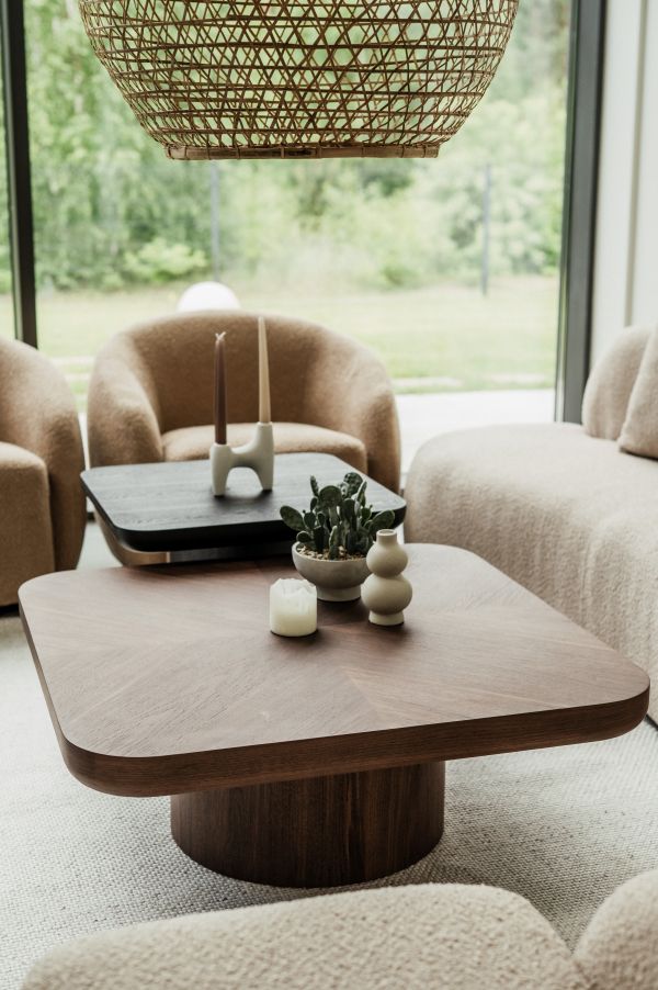 STOLIK KAWOWY FAREN BRĄZOWY