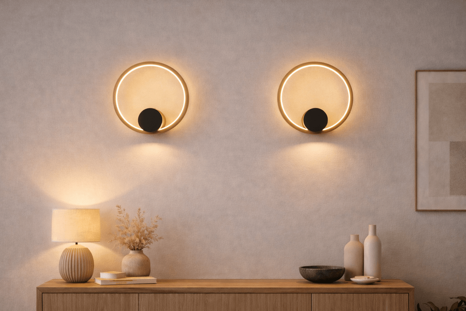 LAMPA ŚCIENNA VENTURO MOSIĄDZ + CZERŃ