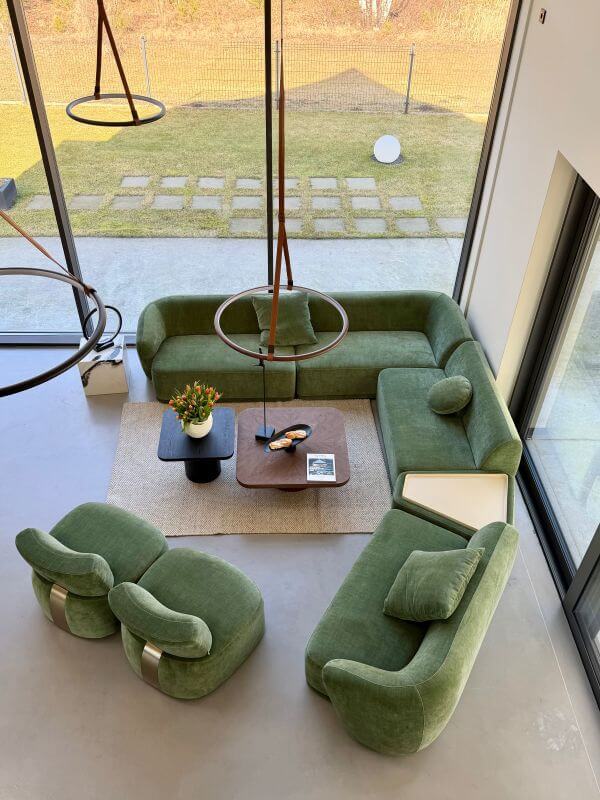 5-CZĘŚCIOWA MODUŁOWA SOFA AMARONE LUX – ZIELONA