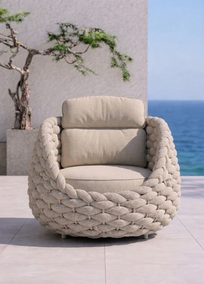 FOTEL OGRODOWY MARINO LOUNGE JASNOSZARY