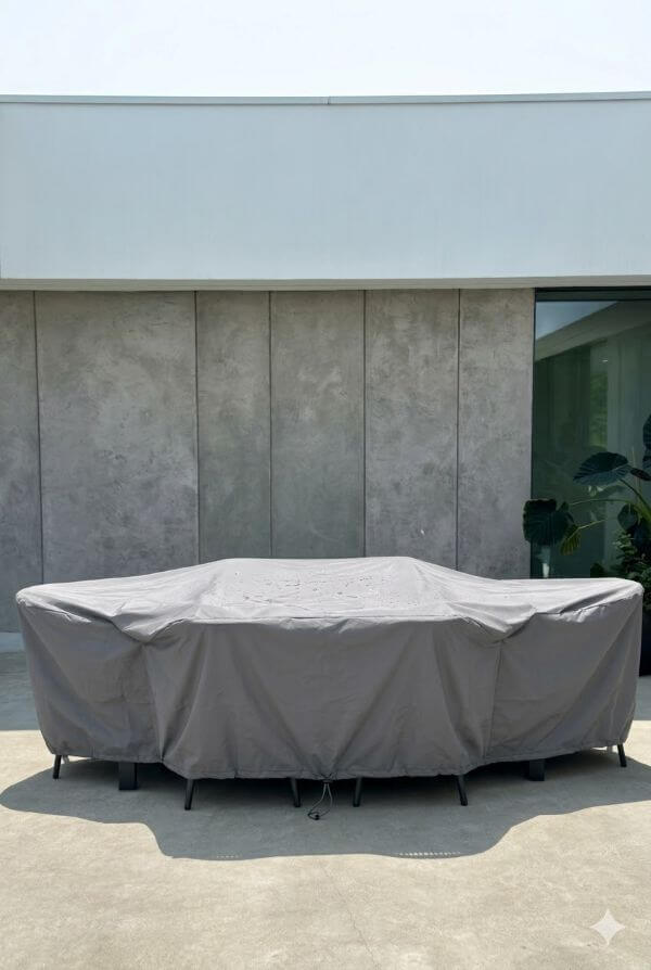 POKROWIEC NA ZESTAW ALUMINIOWY OGRODOWY STÓŁ I 6 KRZESEŁ