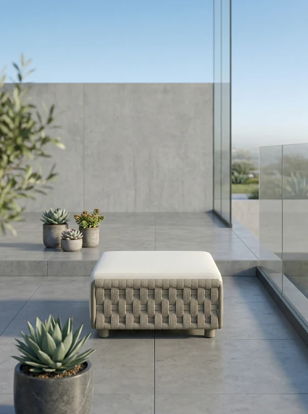 PUFA DO SIEDZENIA / PODNÓŻEK JASNOSZARA SERANO LOUNGE